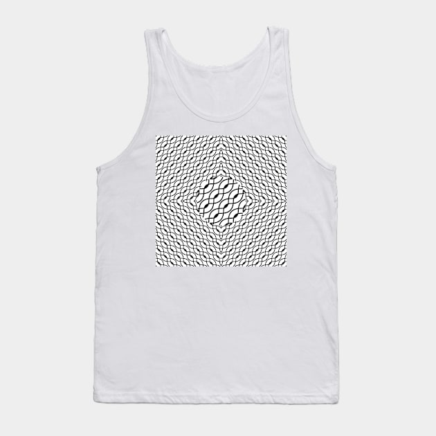 Line Art Trellis Work Tank Top by justrachna